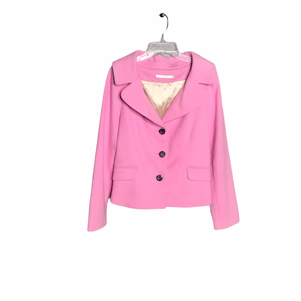 Bei Pink Wool  Cropped Coat